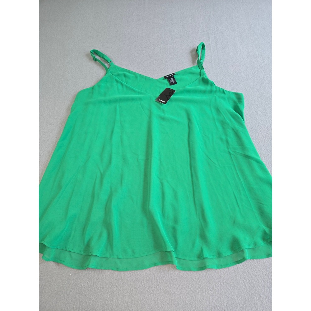 Torrid Camisole Women 2 Green V-Neck Adjustable Strap Double Layer Flowy Top